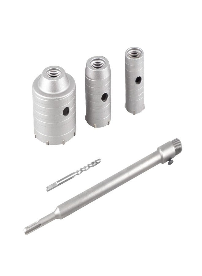 UPTODATETOOLS طقم منشار ثقب الخرسانة من UPTODATETOOLS، مثقاب جداري، منشار ثقب بساق SDS Plus، لجدران الطوب الإسمنتي، طقم 30 50 65 مم (قضيب توصيل 300 مم) - Image 1